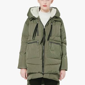 Orolay Women’s Thickened Down Coat in Green-XS
